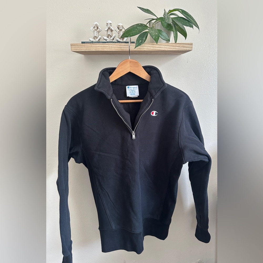 Champion Black Reverse Weave Sweatshirt